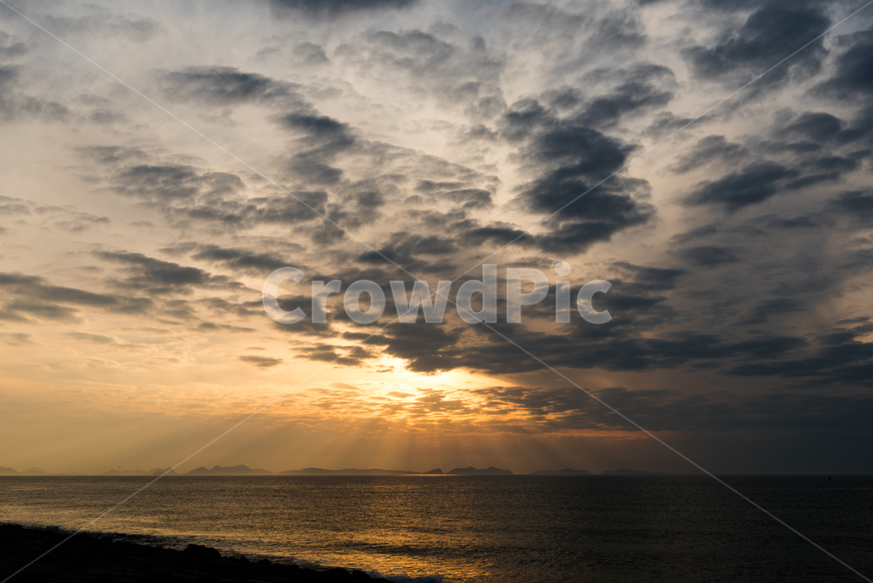 바다,빛내림,구름,노을,해질녘,sunset,cloudy