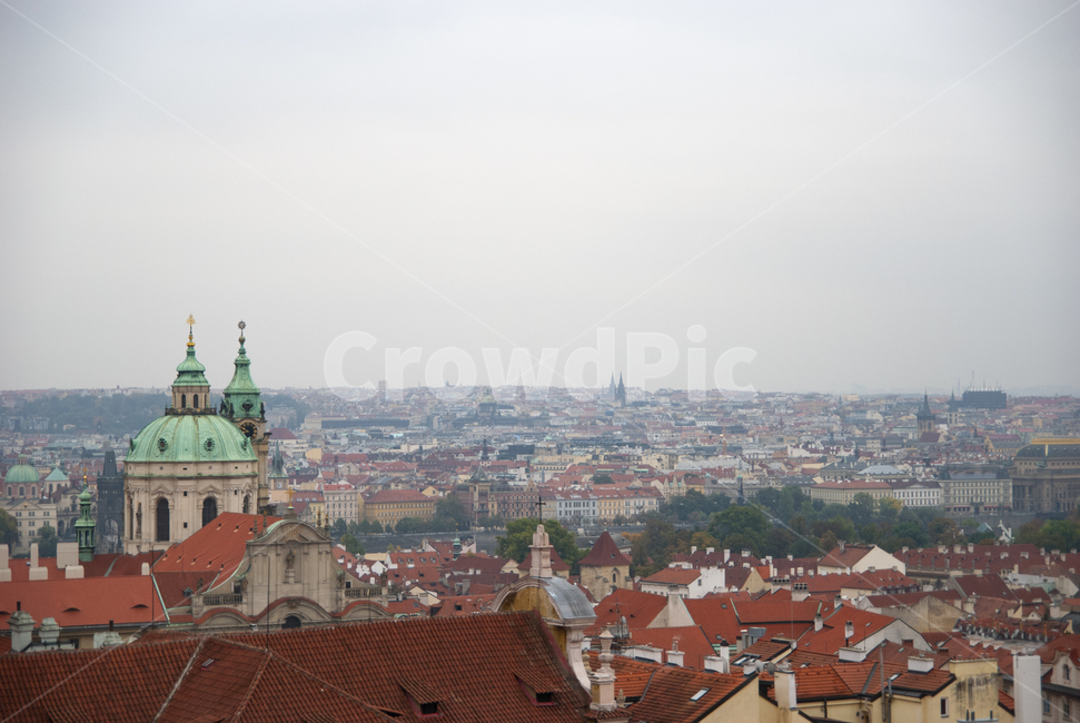 프라하,시내전경,프라하전경,프라하지붕,빨간지붕,praha,체코