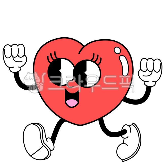 레트로,레트로캐릭터,레트로일러스트,하트캐릭터,하트일러스트,레트로하트