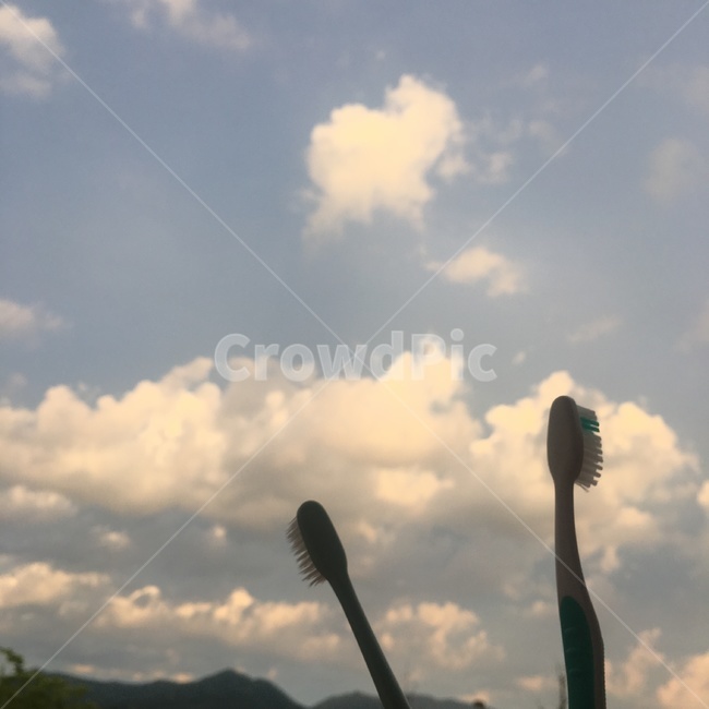 칫솔,노을,구름,cloud,어두운