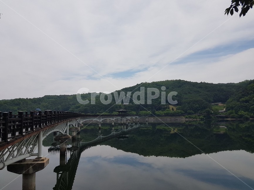 자연,풍경,다리,물,일몰