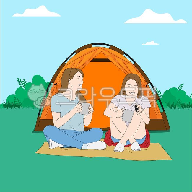 sky,tent,outing,nature,encampment,happy,picnic,camp,outdoor,cloud,backpacking,friend,campsite,vacation,female,travel,Camping