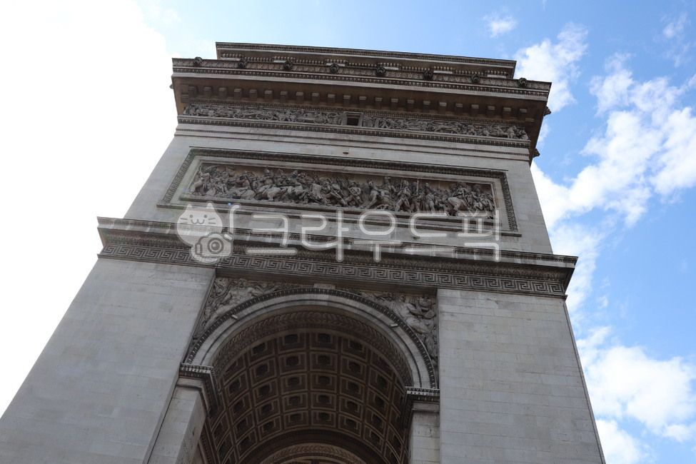 하늘,건물,건축물,개선문,파리,프랑스