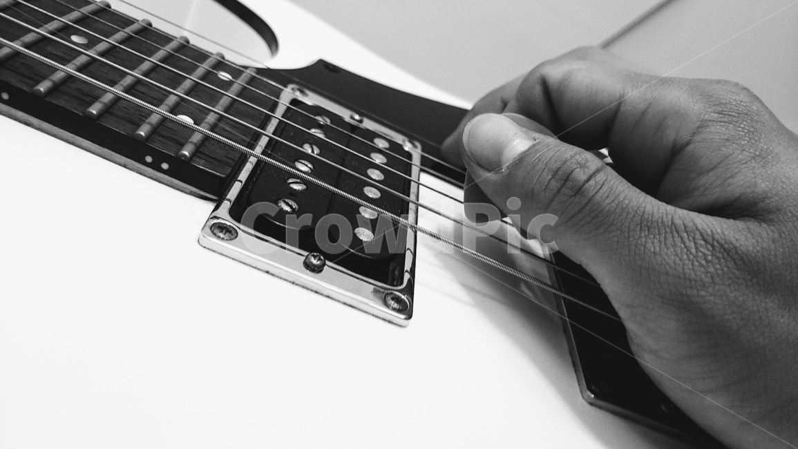 electric guitar,etc,black and white photography,instrument,Hobbies
