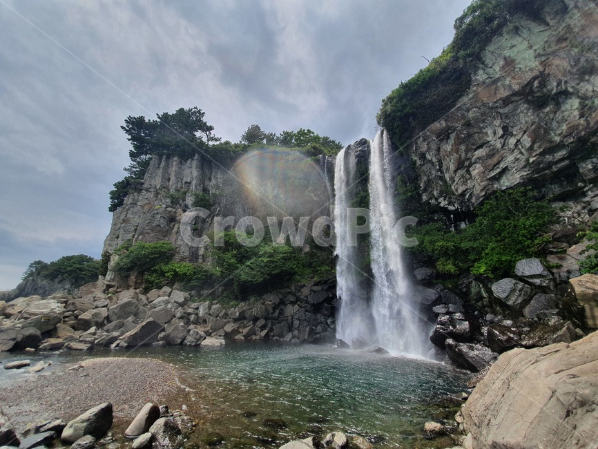 폭포,자연,풍경,물,무지개,nature,제주도,자연,풍경,nature,landscape