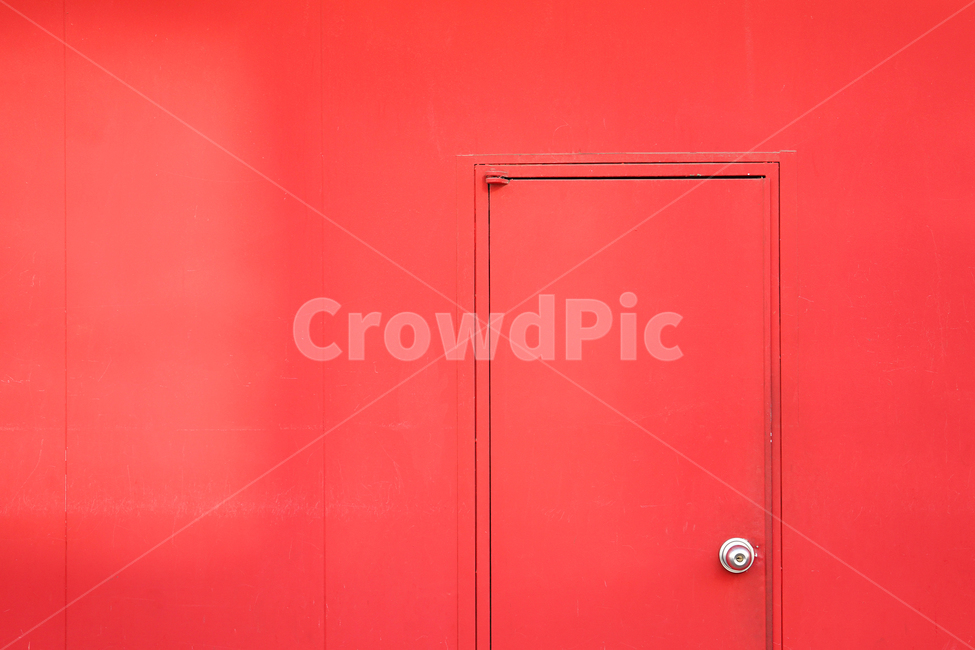 담,문,문고리,빨강,벽,wall,red