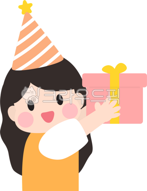 선물,선물받은어린이,생일선물,꼬깔모자,당첨,웃음,행복,미소,생일축하,이벤트당첨,어린아이,어린이,유치원생,생일파티,선물준비,축하해,여자아이,여자어린이,긴머리,크리스마스선물,랜덤박스
