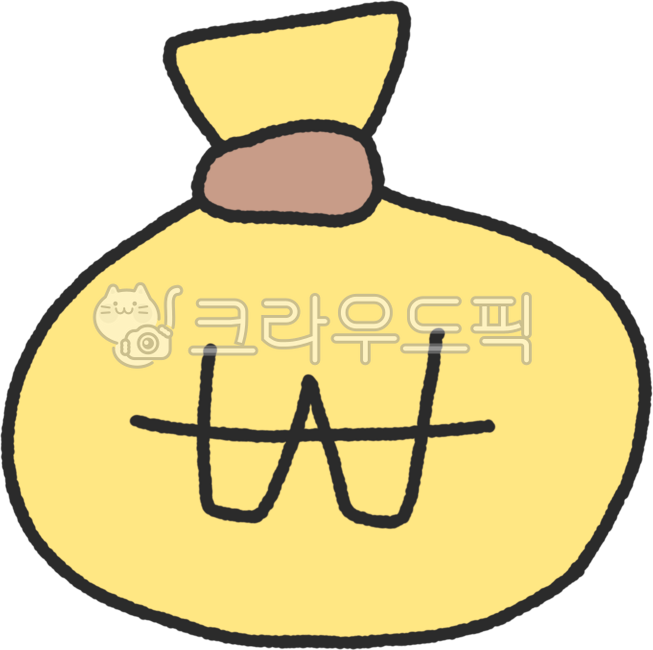 손그림,돈,돈다발,돈주머니,주머니,머니