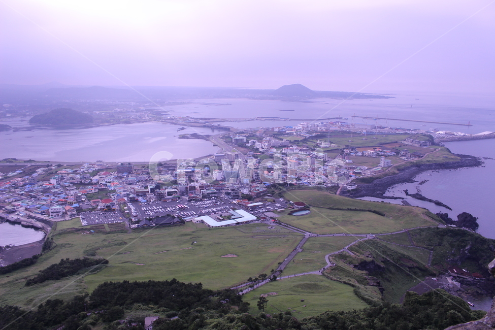 바다,제주도,마을,섬,성산일출봉