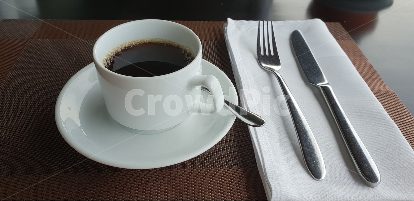 커피,호텔조식,나이프포크,아메리카노,커피잔,커피,카페,coffee,cafe