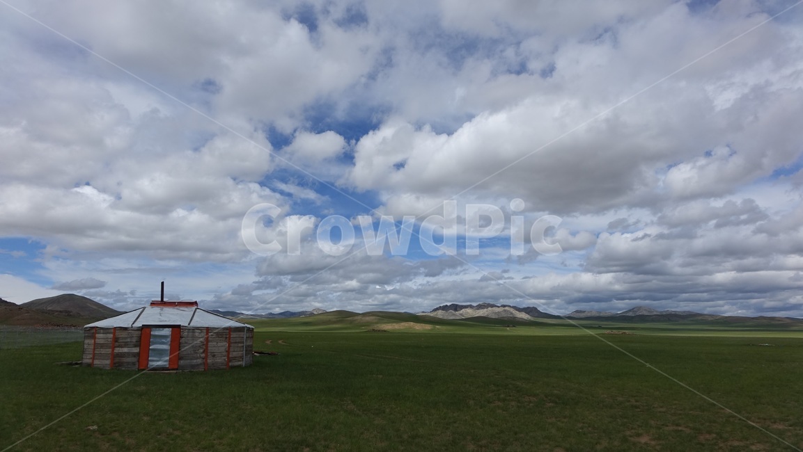 자연,nature,horizon,지평선,sky,하늘,cloud,구름,게르,초원,green,grass,field,몽골