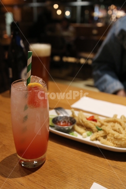 음료,자몽에이드,오징어튀김,calamari,음료수