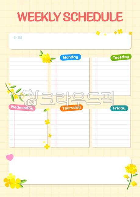 스케줄,정리,관리,시간관리,스케줄표,스케쥴,스케쥴표,목표,성공,노트,기록,비즈니스,플랜,위클리,계획표,수업기록,일정관리,플래너,스케줄러,데일리,시간표,스터디,메모,교육,기록장,다꾸,주간,주간계획,주간계획표,배경,백그라운드,일러스트,오피스,학생플래너,스터디플래너,유채꽃,봄,식물,꽃