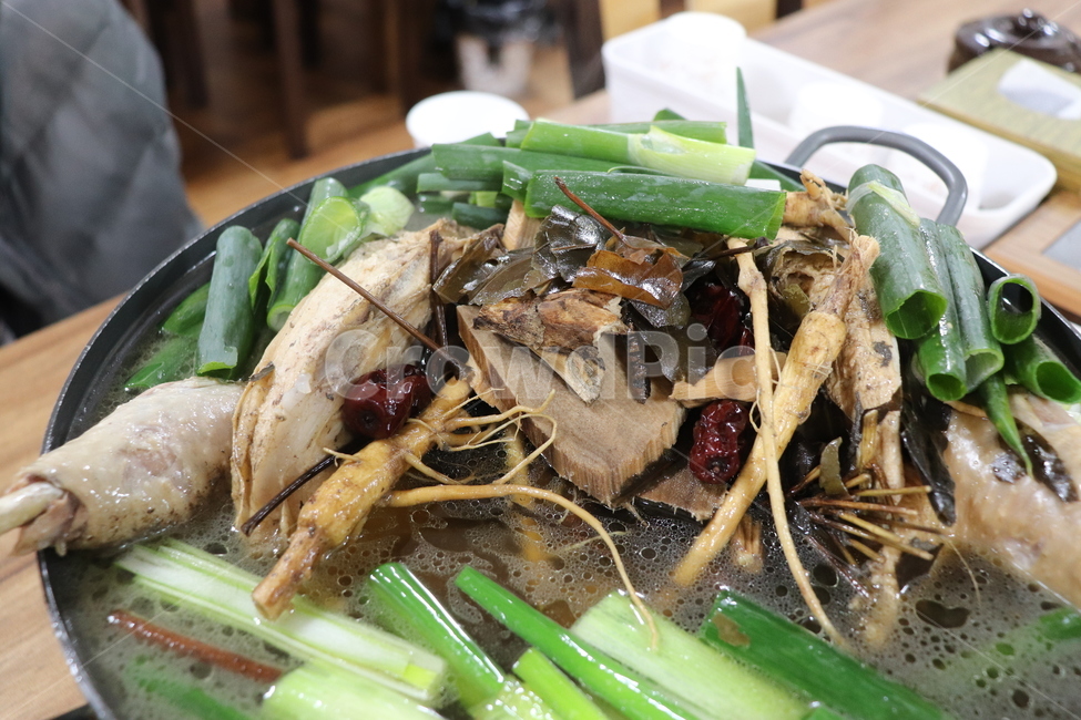 삼계탕,백숙,대패백숙,대파,한방백숙
