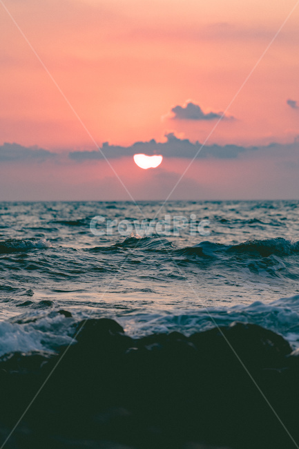 nature,자연,outdoor,옥외,sky,하늘,일몰,파도,sunset,노을,수평선,water,물,sea,바다,outdoors,ocean,대양,자연,풍경,nature,landscape