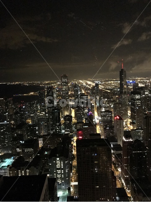 시카고,야경,존행콕타워,chicago,96층야경,야경,밤,풍경,nightscape,night,landscape,경치,outdoors,옥외,nature,자연,scenery,aerial view,조감도