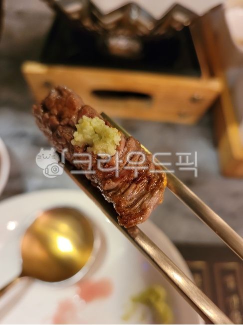 소고기,와사비,갈비살,음식,고기