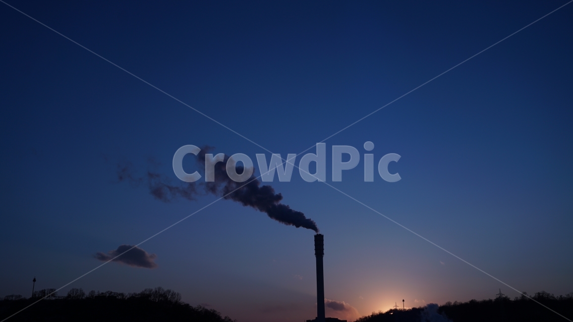 일몰,구름,하늘,그라데이션,굴뚝,야경,밤,풍경,nightscape,night,landscape,산업,industry,industrial,animal,동물,bird,새