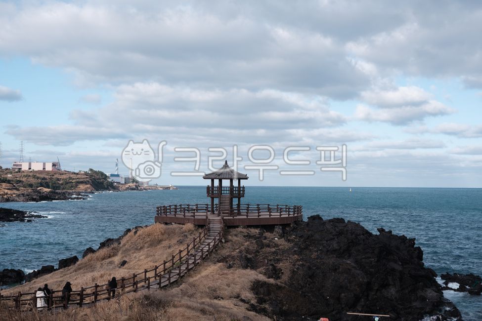 제주도,닭머르해안,바다,팔각정,정자,해안