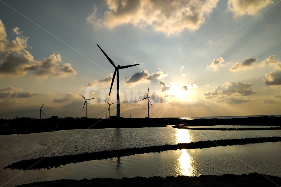 바다,ocean,자연,nature,노을,일몰,sunset,windmill