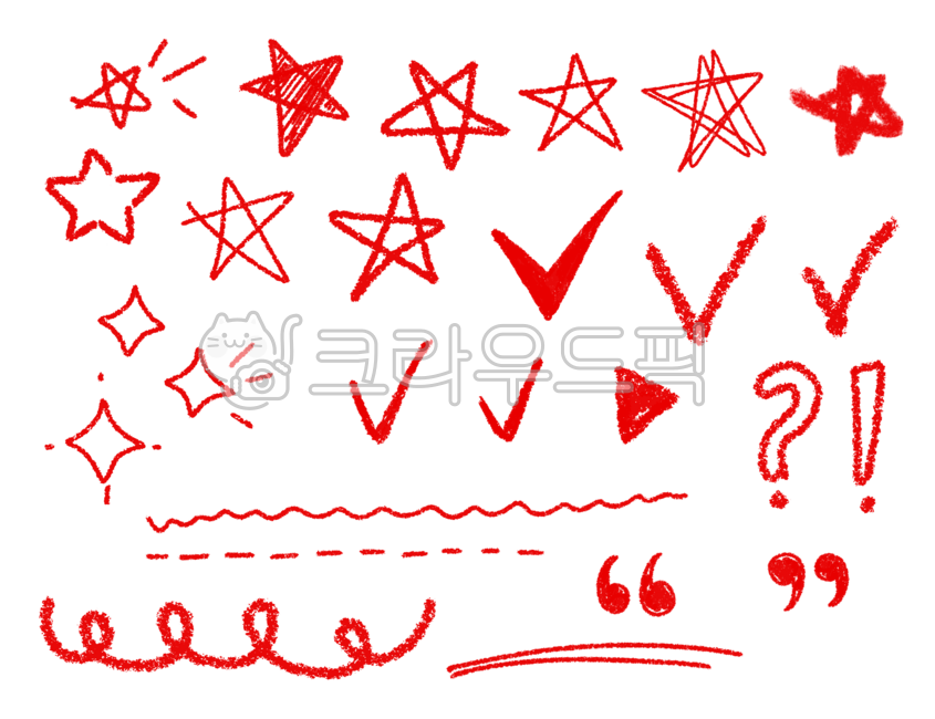 Red pen,colored pencil,crayon,colored pencil drawing,handwriting,handwriting,check,asterisk,star,symbol,confirmation,learning,question mark,underline,exclamation mark,quotation mark