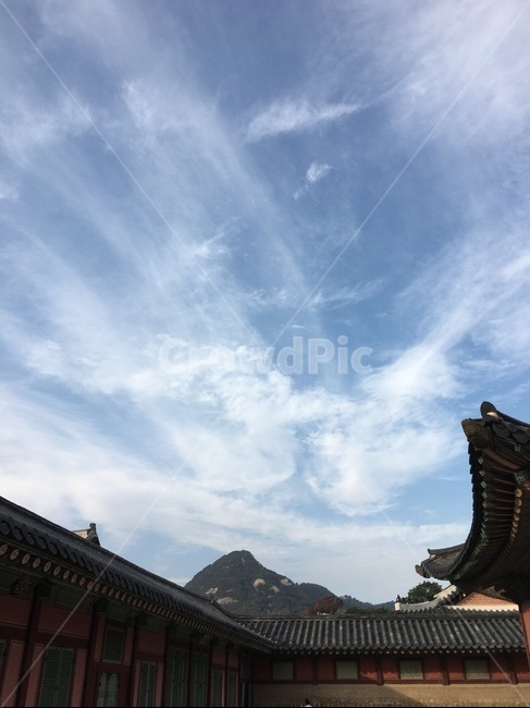 기와,지붕,하늘,구름,풍경
