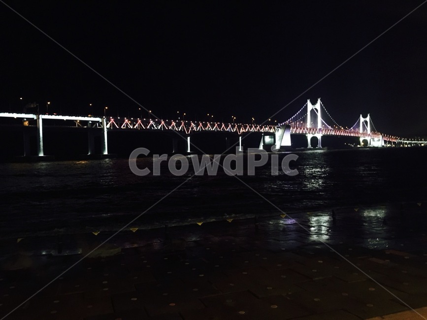 광안리해수욕장,광안리,광안대교,수변공원,광안리야경,부산야경,밤,바다
