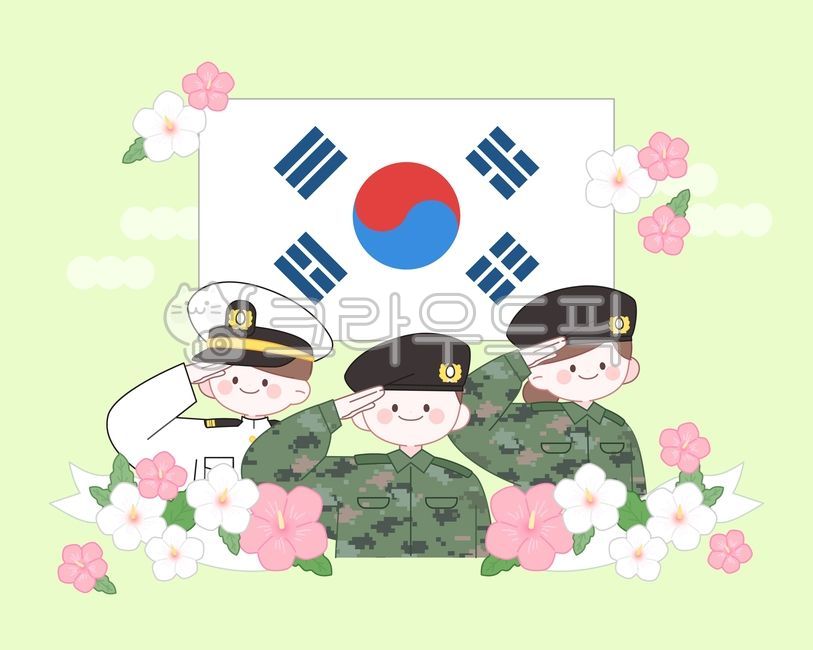 호국보훈의달,호국보훈,호국,보훈,애국,기념일,국경일,시즌,6월,한국,대한민국,현충일,민주항쟁,625기념일,31절,광복절,사람,캐릭터,군인,육군,해군,여군,태극기,태극,건곤감리,무궁화,꽃,국기,경례,배경,백그라운드,배너,팝업,일러스트,디자인,소스,웹소스