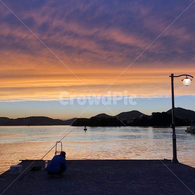 바다,일몰,낚시,해변,밤바다,자연,풍경,nature,landscape,water,물