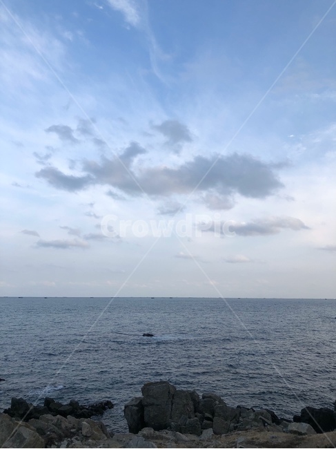 자연,바다,하늘,구름,깨끗한,구름모양,수평선,fresh,see