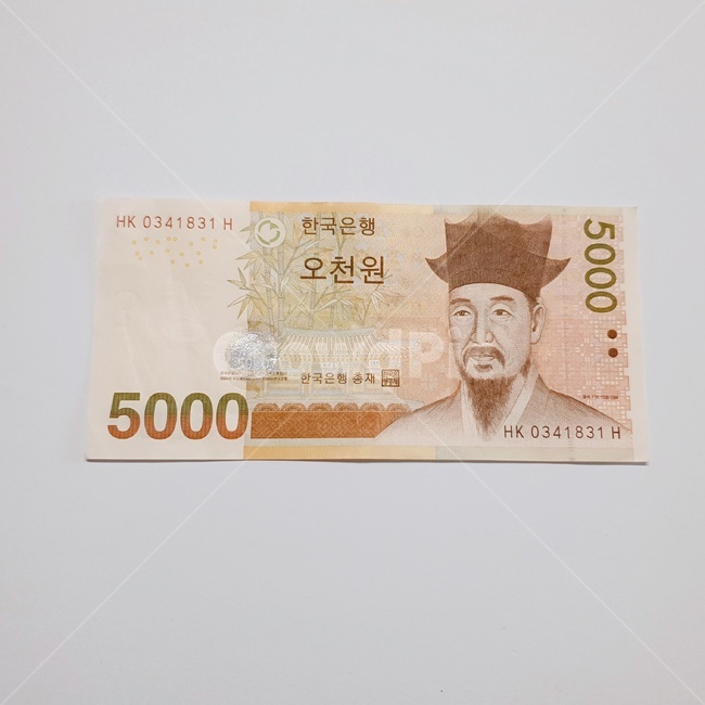 돈,지폐,종이돈,오천원,5000,한국돈