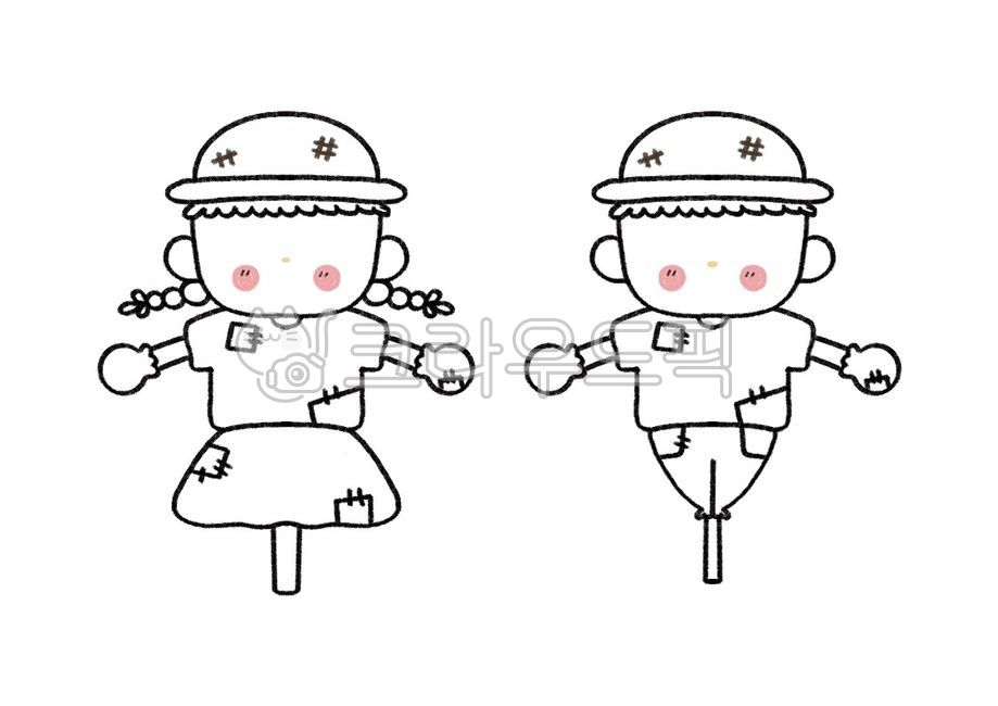 가을그림,가을,허수아비,어린이집,유치원,색칠,색칠도안,색칠자료