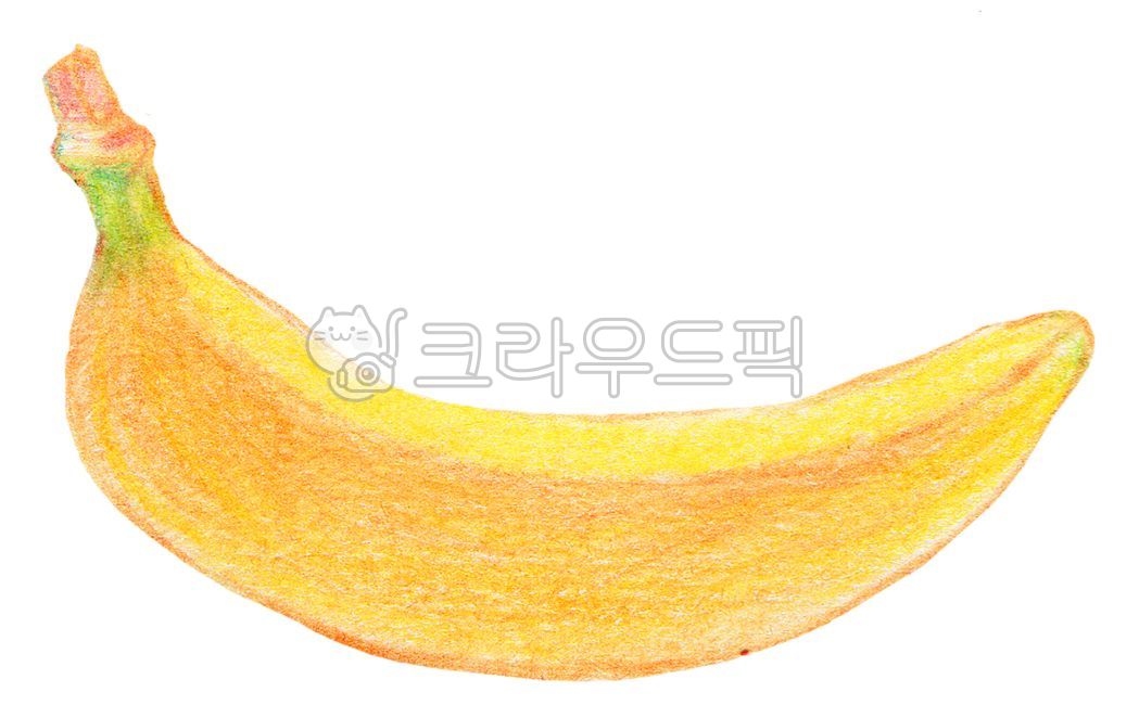 바나나,과일,손그림,색연필,장식,스티커,바나나그림