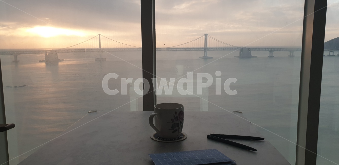바다전망,오션,바다,일출,coffeecup
