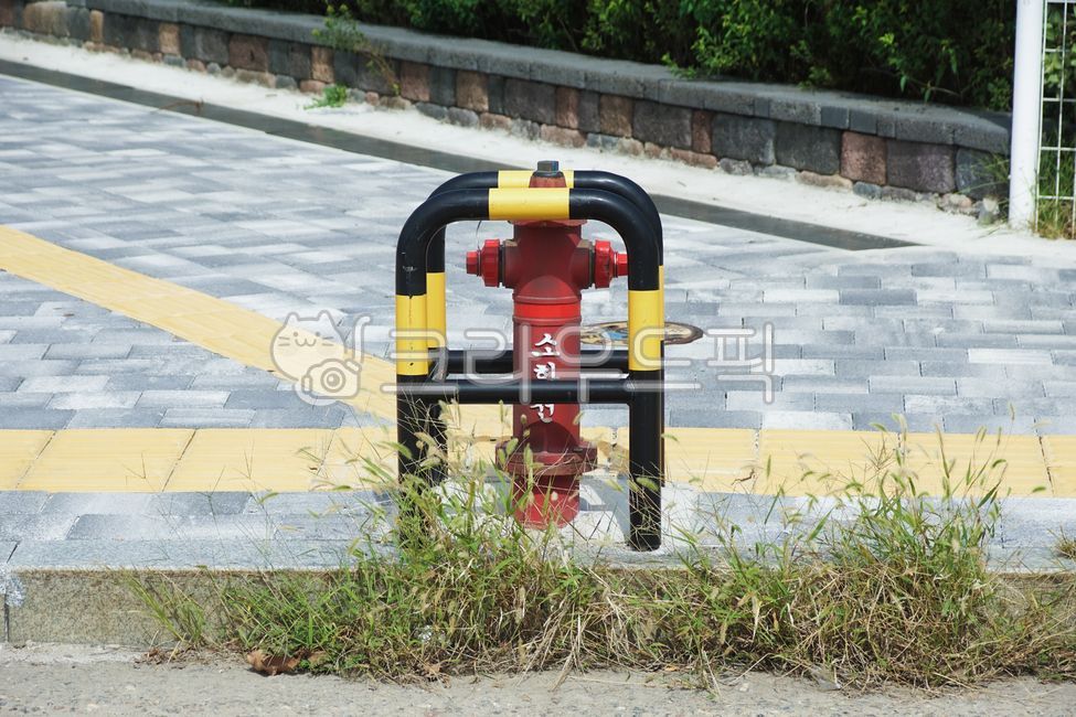 hydrant, path, road, firehydrant, fireplug - Authentic Korean Stock ...
