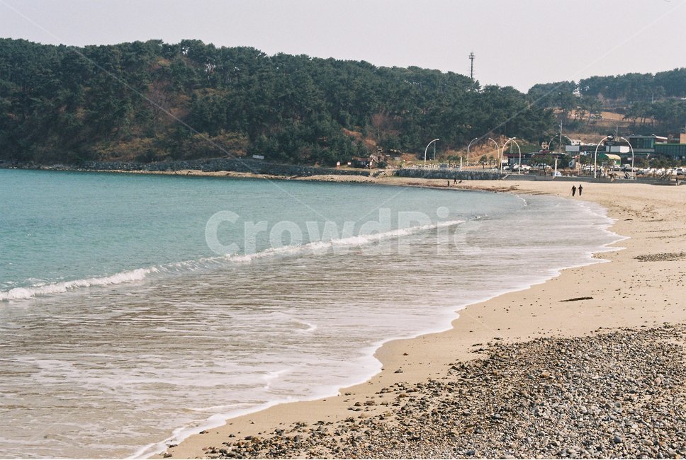 해변,백사장,바다,파도,필름사진,해변,바다,beach,sea