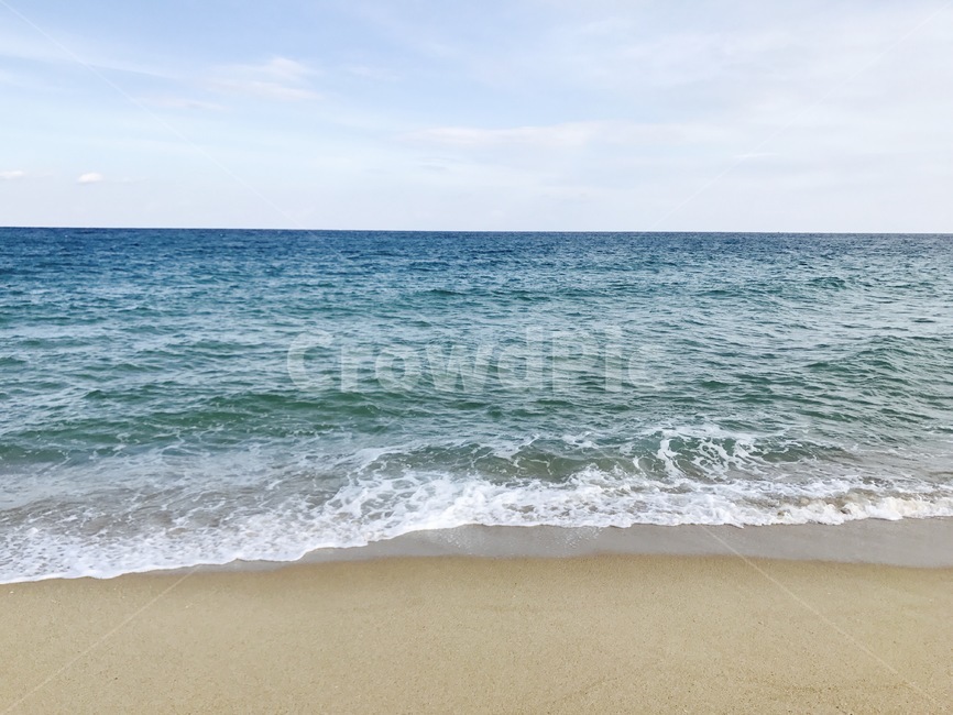 바다,구름,해변,파도,수평선