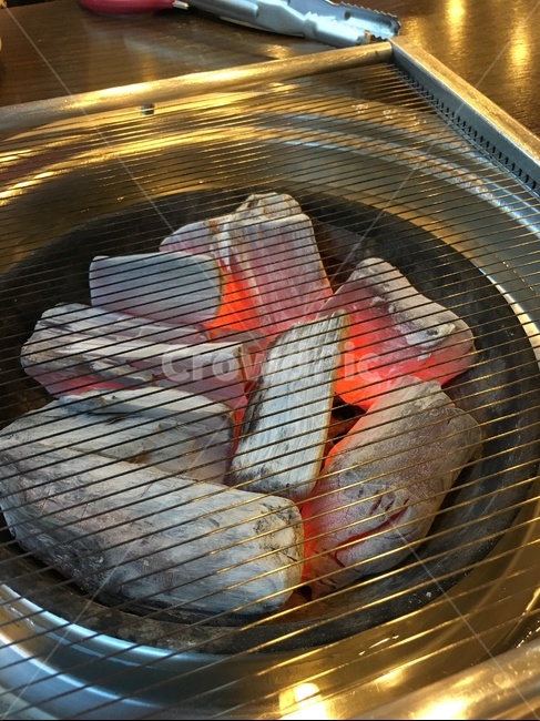 숯불,따듯함,포근함,적외선,음식