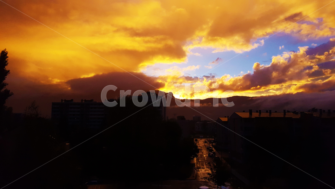 비온뒤,해질녘,노란하늘,일몰,하늘,자연,그르노블,프랑스,afterrain,sunset,yellowsky