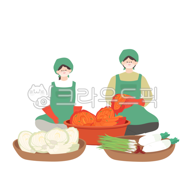 김장, 김치, 김장김치, 채소, 배추, 사진,이미지,일러스트,캘리그라피 - meune작가