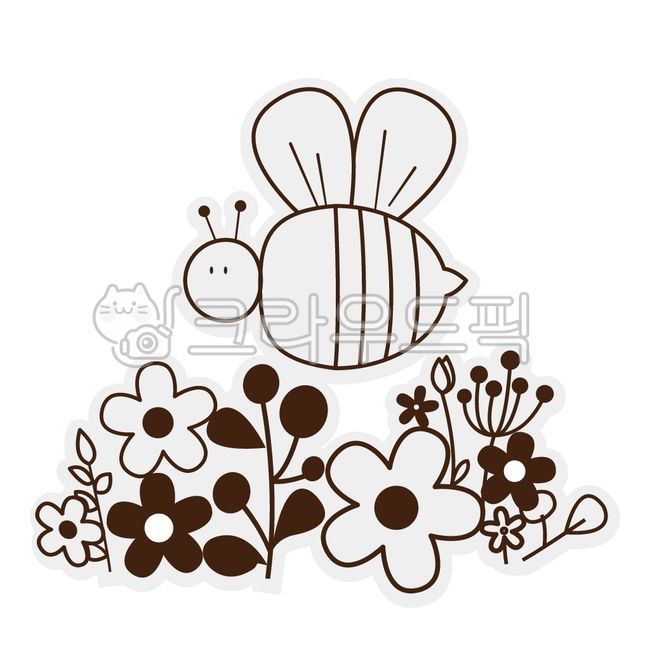 Bee,bee design,character,sticker,goods,flower,logo