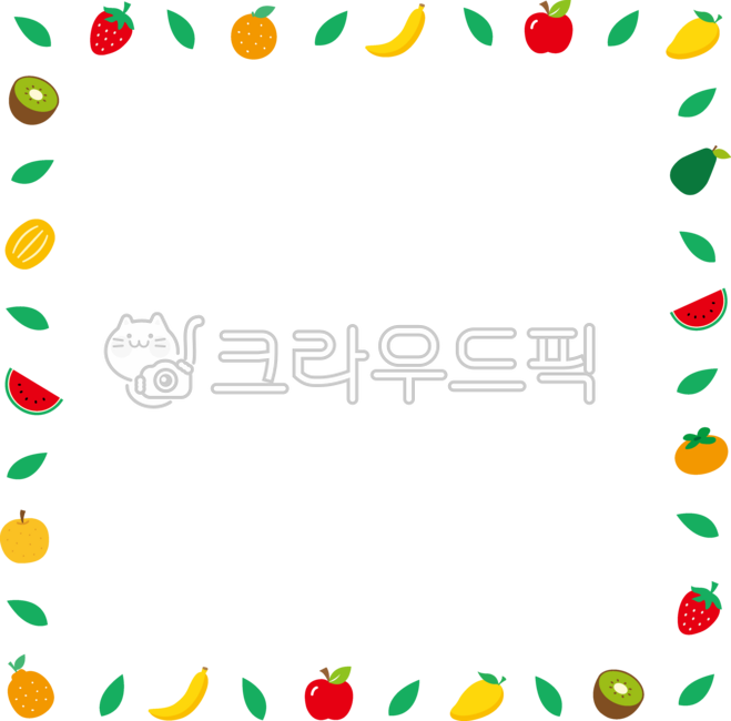 Fruit,strawberry,orange,banana,mango,avocado,watermelon,persimmon,kiwi,apple,pear,melon,hallabong,frame,frame,picture frame,border,fruit frame,fruit border,square border