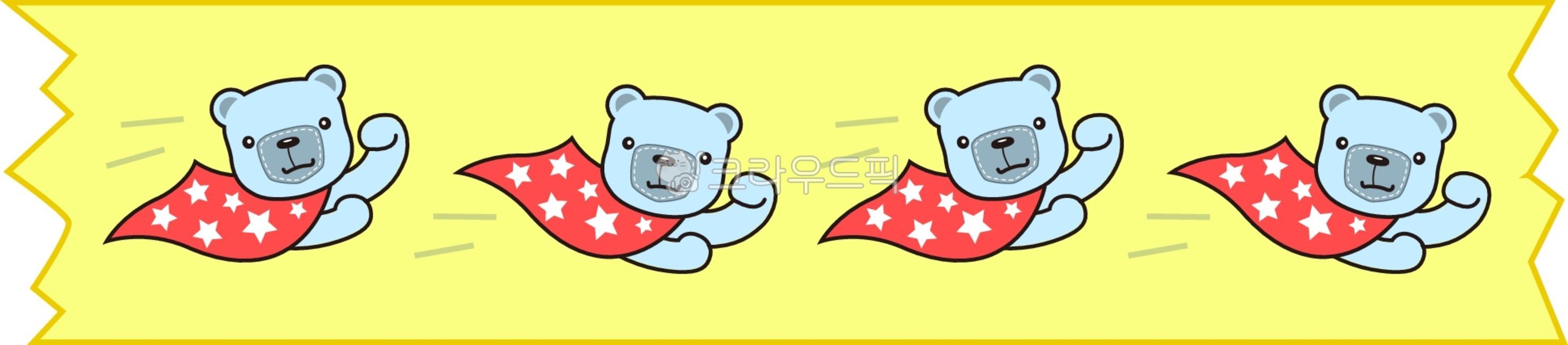 수퍼맨,마스킹테이프,테이프,장식,데코,곰돌이,곰인형,아기곰,귀여운,벡터