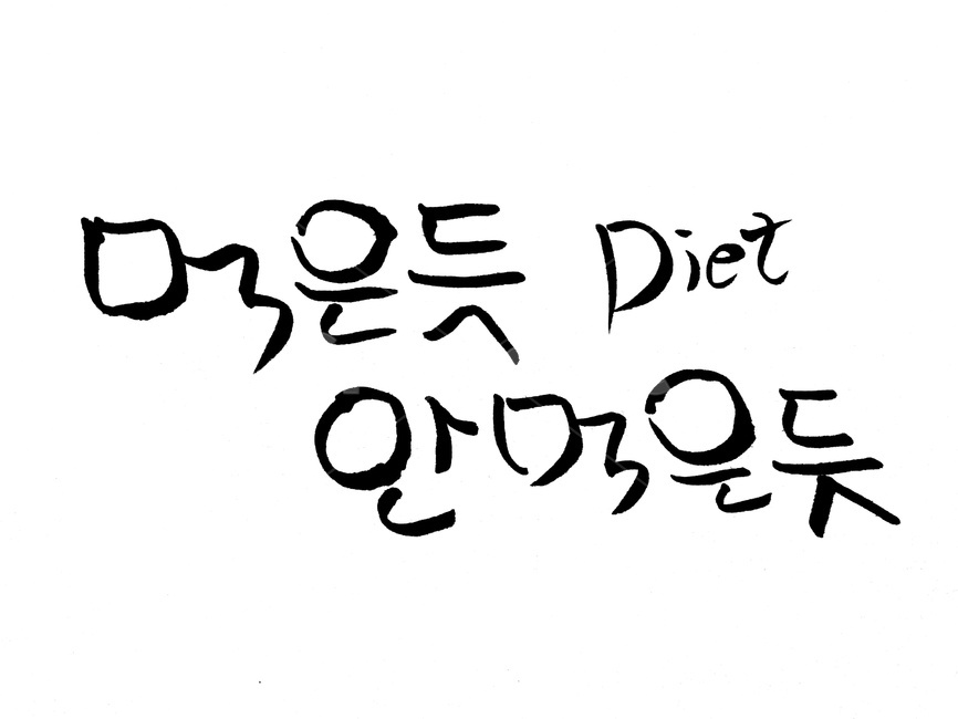 캘리그라피,다이어트,diet,살,몸무게,건강,헬스웨어,헬스케어,healthware,health care,캘리그라피,손글씨,calligraphy