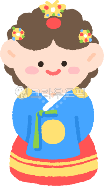 Queen,Queen Mother,Queen,Hanbok,Kindergarten,Daycare,Woman,Child,Children,People,Figure,Illustration,Character