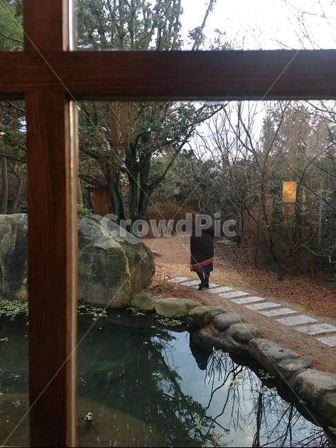한옥,담요,뒷모습,뒷태,뒷태미녀,기장,기장카페