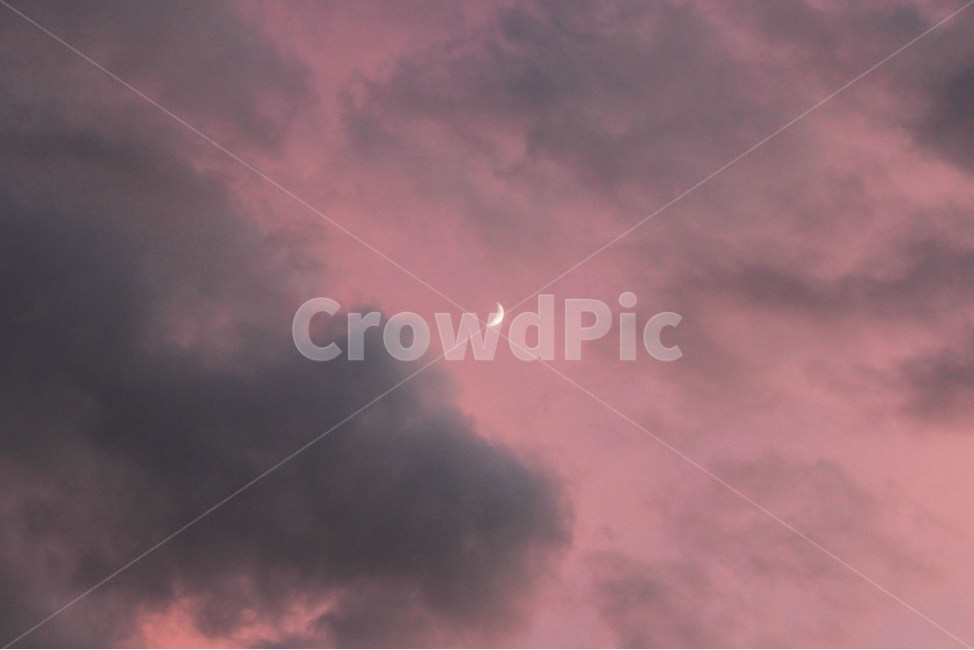 풍경,하늘,구름,달,분홍,회색,pink,gray,sky,야경,밤,풍경,nightscape,night,landscape,색깔,색상,색채,색감,color sense,color sensitivity,feeling of color,nature,자연,outdoors,옥외