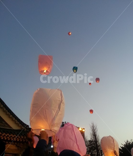 소원,새해,하늘,풍경,천등,소원빌기,천등날리기