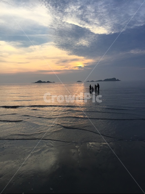 서해바다,임자도,노을,해수욕장,바다
