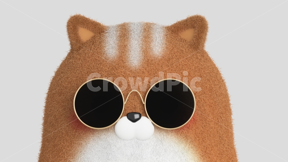 고양이,캐릭터,3d,선글라스,안경,요리사,강아지,핫케이크,동물,동물,animal,고양이,cat,kitten,kitty,패션스타일,의상,fashion,style,그래픽,일러스트레이션,graphic,illustration
